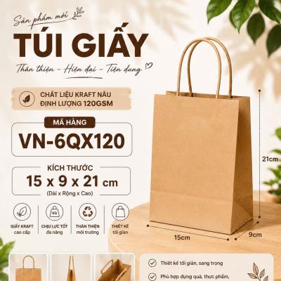 TÚI GIẤY QUAI XÁCH ĐỰNG ĐỒ UỐNG
